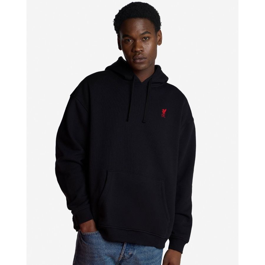 Liverpool Oversized Hoodie Logo - Black/Red - Men's-SoccerKits Hub | Buy Soccer Jerseys Online